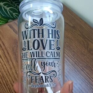 Inspirational Clear Water Bottle